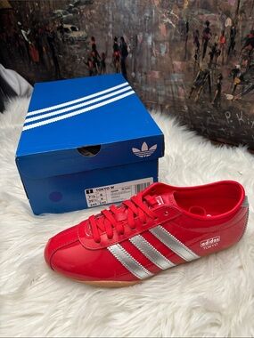 🔥🔥🔥Adidas Tokyo Patent Red Silver Women's Sneakers🔥🔥🔥